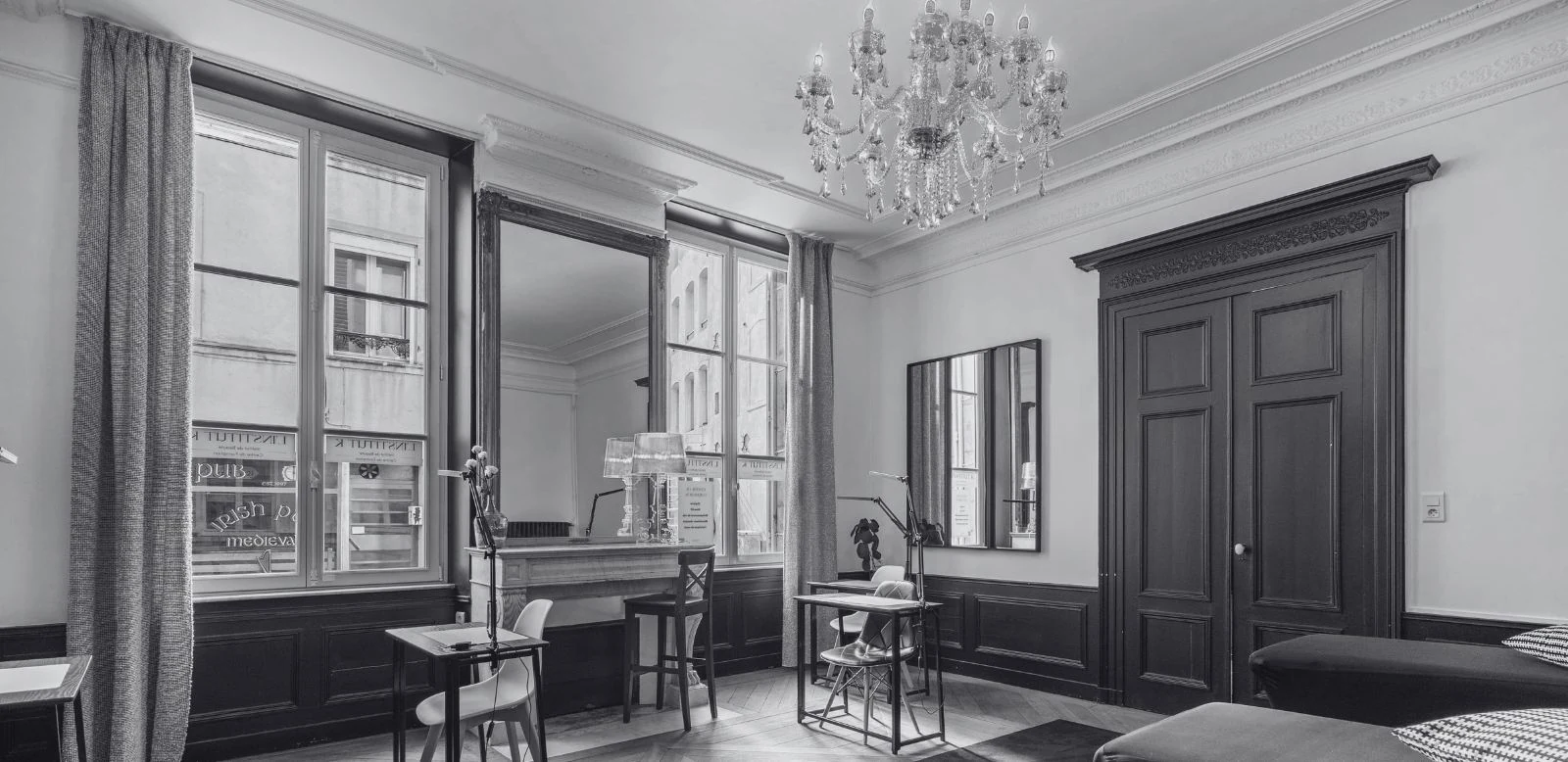 Intérieur haussmannien de L'INSTITUT K, institut de beauté à Nancy