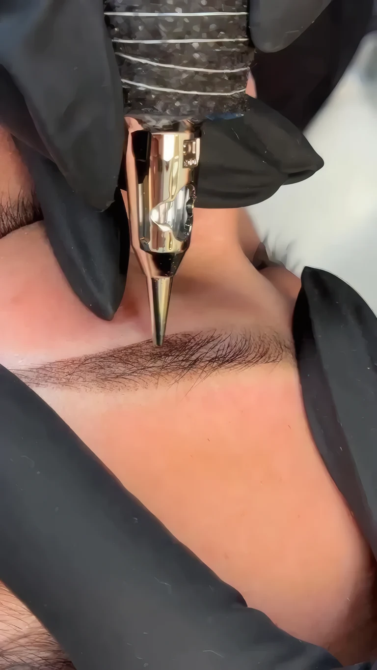 Maquillage permanent des sourcils poil à poil au dermographe, à Nancy